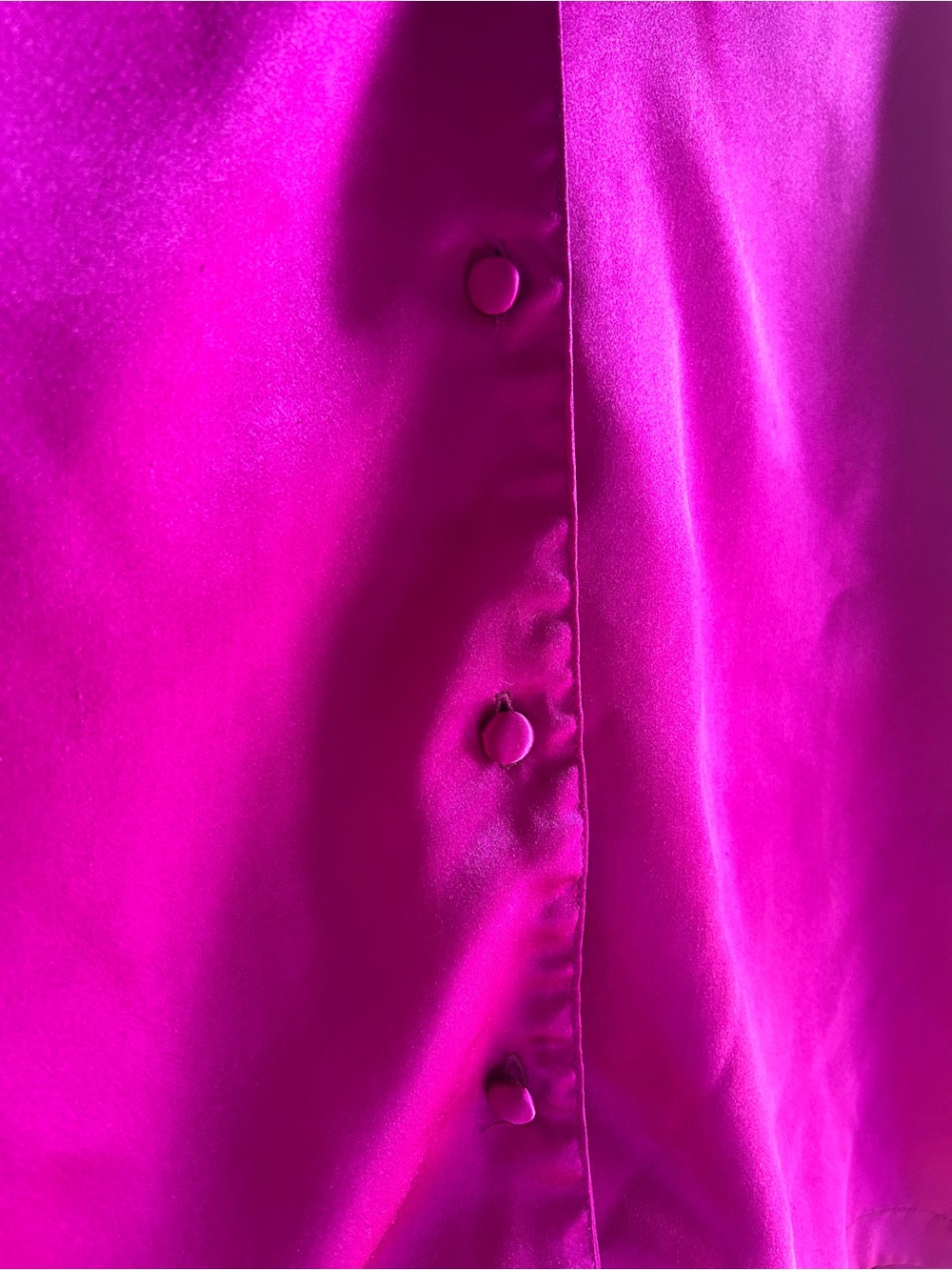 Vintage Victoria's Secret Gold Label Satin Pajama Set Polka Dot Vivid Magenta S - Picture 5 of 9